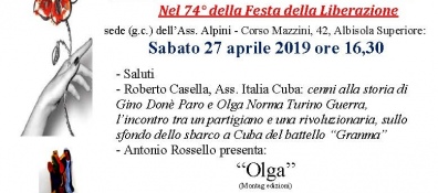 Il 27 aprile 2019 Centro X X V Aprile e. Italia-Cuba in un'iniziativa comune