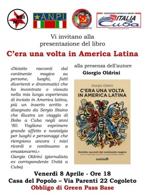 8 aprile Cogoleto - Nuove iniziative dell'associazione Italia Cuba