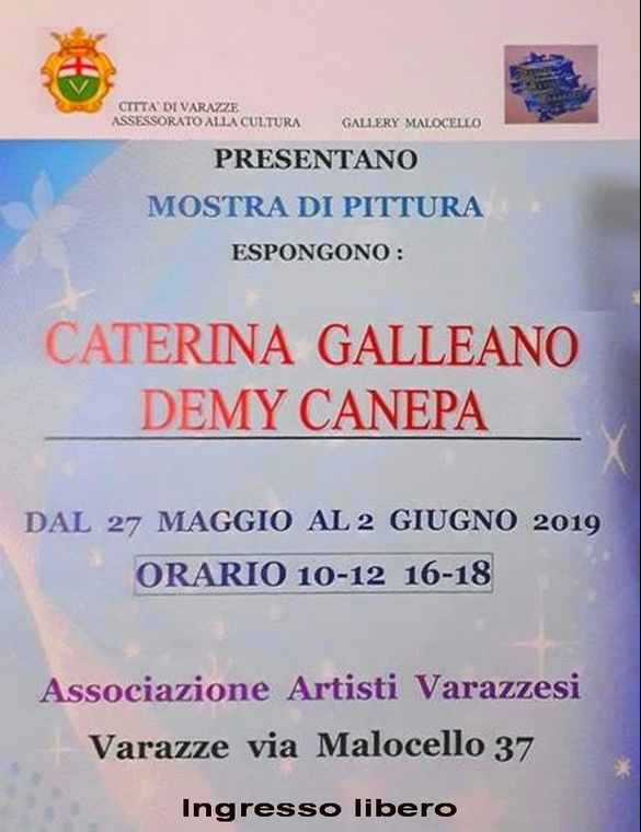Mostra personale di Demy Canepa e. Caterina Galleano nella Gallery Malocello
