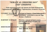 Serate al Chiostro 2019 organizzate dall'associazione «U Campanin Russu»