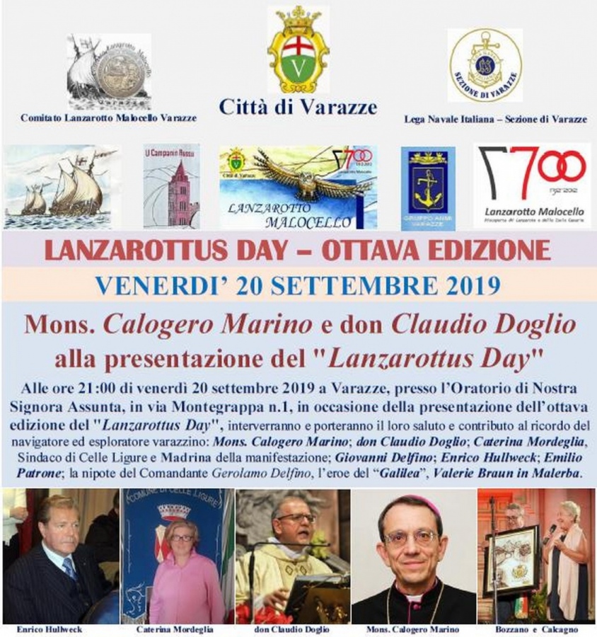 Mons. Calogero Marino e don Claudio Doglio alla presentazione del -Lanzarottus Day-