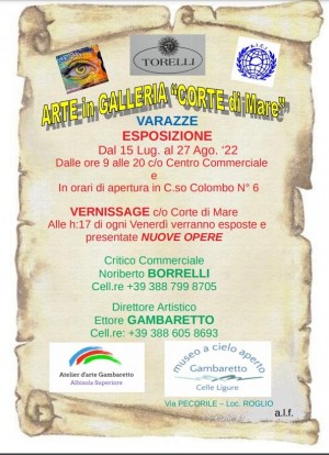 Con Gambaretto Arte e Sociurgia in scena: la mostra a Varazze e l'incontro con Mughini
